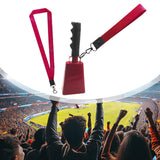 Maxbell Metal Cowbell with Handle Service Cheering Bell for Christmas Party Birthday red