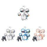 Maxbell Kids Children Drum Set PVC Development Toy for Boys Girls Aged 4 to 14 Child Silver Edge