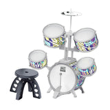 Maxbell Kids Children Drum Set PVC Development Toy for Boys Girls Aged 4 to 14 Child Gray Edge