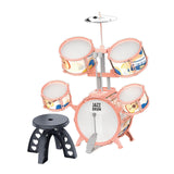 Maxbell Kids Children Drum Set PVC Development Toy for Boys Girls Aged 4 to 14 Child Orange Edge