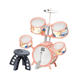 Maxbell Kids Children Drum Set PVC Development Toy for Boys Girls Aged 4 to 14 Child Orange Edge