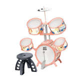 Maxbell Kids Children Drum Set PVC Development Toy for Boys Girls Aged 4 to 14 Child Orange Edge
