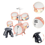 Maxbell Kids Children Drum Set PVC Development Toy for Boys Girls Aged 4 to 14 Child Orange Edge
