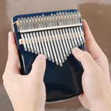 Maxbell 17 Key Mini Finger Piano Small Compact Music Instrument for Kids Adults Gift black