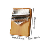 Maxbell 17 Key Mini Finger Piano Small Compact Music Instrument for Kids Adults Gift brown