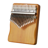 Maxbell 17 Key Mini Finger Piano Small Compact Music Instrument for Kids Adults Gift brown