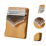 Maxbell 17 Key Mini Finger Piano Small Compact Music Instrument for Kids Adults Gift brown