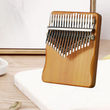 Maxbell 17 Key Mini Finger Piano Small Compact Music Instrument for Kids Adults Gift brown