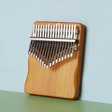 Maxbell 17 Key Mini Finger Piano Small Compact Music Instrument for Kids Adults Gift brown