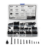 Maxbell Guitar Screw Kit Accessories Guitar Repairing Kit for Tuner Pickguard Switch Black