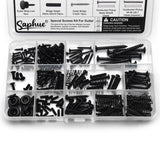 Maxbell Guitar Screw Kit Accessories Guitar Repairing Kit for Tuner Pickguard Switch Black