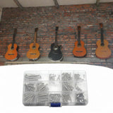 Maxbell Guitar Screw Kit Accessories Guitar Repairing Kit for Tuner Pickguard Switch Argent