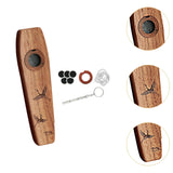 Maxbell Wooden Kazoo Wind Instrument for Party Supplies Outdoor Activities Beginners Style B