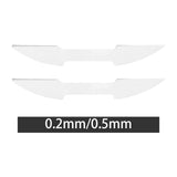 Maxbell 2Pcs Flute Mouthpiece Positioning Stickers for Woodwind Chinese Bamboo Flute Thickness 0.2mm