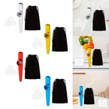 Maxbell Kazoo Flute Portable Education Gift with Storage Pouch for Children Beginner silver
