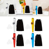 Maxbell Kazoo Flute Portable Education Gift with Storage Pouch for Children Beginner silver