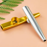 Maxbell Kazoo Flute Portable Education Gift with Storage Pouch for Children Beginner silver
