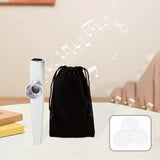 Maxbell Kazoo Flute Portable Education Gift with Storage Pouch for Children Beginner silver