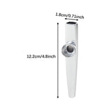 Maxbell Kazoo Flute Portable Education Gift with Storage Pouch for Children Beginner silver