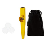 Maxbell Kazoo Flute Portable Education Gift with Storage Pouch for Children Beginner gold
