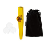 Maxbell Kazoo Flute Portable Education Gift with Storage Pouch for Children Beginner gold