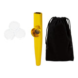 Maxbell Kazoo Flute Portable Education Gift with Storage Pouch for Children Beginner gold