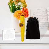 Maxbell Kazoo Flute Portable Education Gift with Storage Pouch for Children Beginner gold
