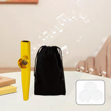 Maxbell Kazoo Flute Portable Education Gift with Storage Pouch for Children Beginner gold
