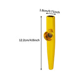 Maxbell Kazoo Flute Portable Education Gift with Storage Pouch for Children Beginner gold