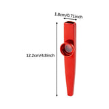 Maxbell Kazoo Flute Portable Education Gift with Storage Pouch for Children Beginner red