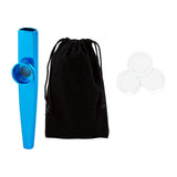 Maxbell Kazoo Flute Portable Education Gift with Storage Pouch for Children Beginner blue