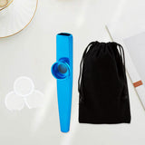Maxbell Kazoo Flute Portable Education Gift with Storage Pouch for Children Beginner blue