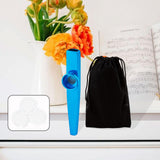 Maxbell Kazoo Flute Portable Education Gift with Storage Pouch for Children Beginner blue