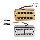 Maxbell Electric Guitar Bridge Pickup Guitar Parts Prewired Humbucking Bridge Pickup Gold 50mm