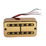 Maxbell Electric Guitar Bridge Pickup Guitar Parts Prewired Humbucking Bridge Pickup Gold 50mm