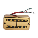 Maxbell Electric Guitar Bridge Pickup Guitar Parts Prewired Humbucking Bridge Pickup Gold 50mm