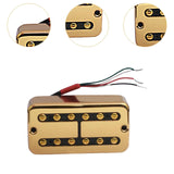 Maxbell Electric Guitar Bridge Pickup Guitar Parts Prewired Humbucking Bridge Pickup Gold 50mm