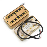 Maxbell Electric Guitar Bridge Pickup Guitar Parts Prewired Humbucking Bridge Pickup Gold 50mm