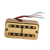 Maxbell Electric Guitar Bridge Pickup Guitar Parts Prewired Humbucking Bridge Pickup Gold 52mm
