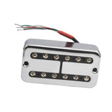 Maxbell Electric Guitar Bridge Pickup Guitar Parts Prewired Humbucking Bridge Pickup Silver 50mm