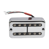 Maxbell Electric Guitar Bridge Pickup Guitar Parts Prewired Humbucking Bridge Pickup Silver 50mm