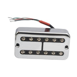 Maxbell Electric Guitar Bridge Pickup Guitar Parts Prewired Humbucking Bridge Pickup Silver 50mm