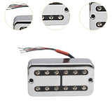 Maxbell Electric Guitar Bridge Pickup Guitar Parts Prewired Humbucking Bridge Pickup Silver 52mm