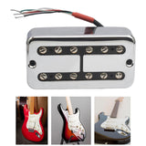 Maxbell Electric Guitar Bridge Pickup Guitar Parts Prewired Humbucking Bridge Pickup Silver 52mm