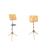 Maxbell Wooden Music Stand for Sheet Music Sturdy Portable for Lectern Piano Player with phone clip