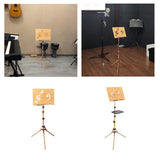 Maxbell Wooden Music Stand for Sheet Music Sturdy Portable for Lectern Piano Player with phone clip