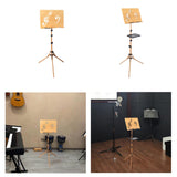 Maxbell Wooden Music Stand for Sheet Music Sturdy Portable for Lectern Piano Player with phone clip