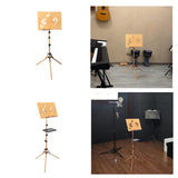 Maxbell Wooden Music Stand for Sheet Music Sturdy Portable for Lectern Piano Player with phone clip