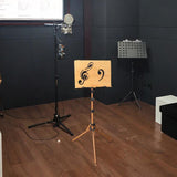 Maxbell Wooden Music Stand for Sheet Music Sturdy Portable for Lectern Piano Player with phone clip
