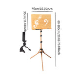 Maxbell Wooden Music Stand for Sheet Music Sturdy Portable for Lectern Piano Player with phone clip